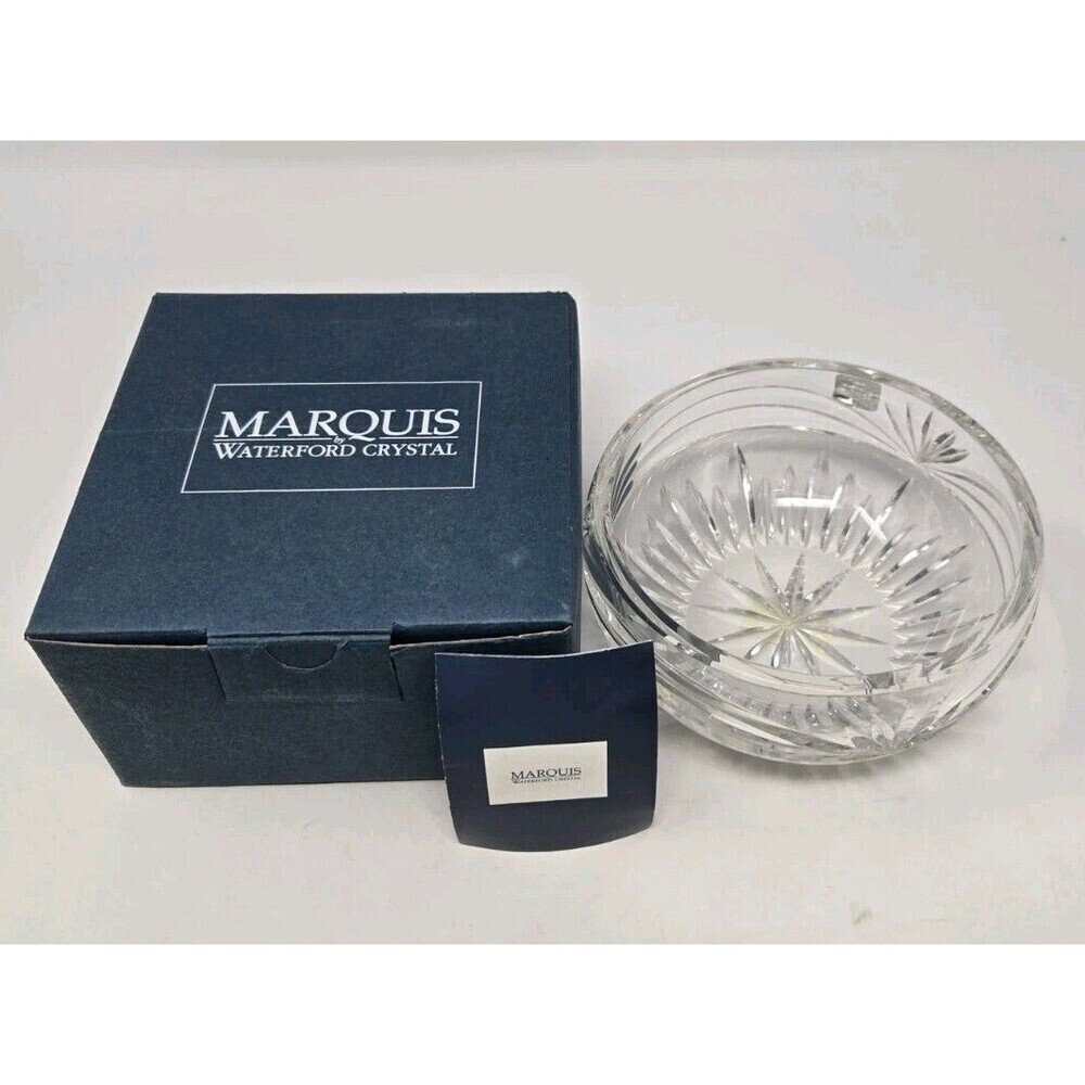 VINTAGE MARQUIS WATERFORD CRYSTAL CALAIS 6 INCH BOWL HOME DECOR ORIGINAL BOX NEW